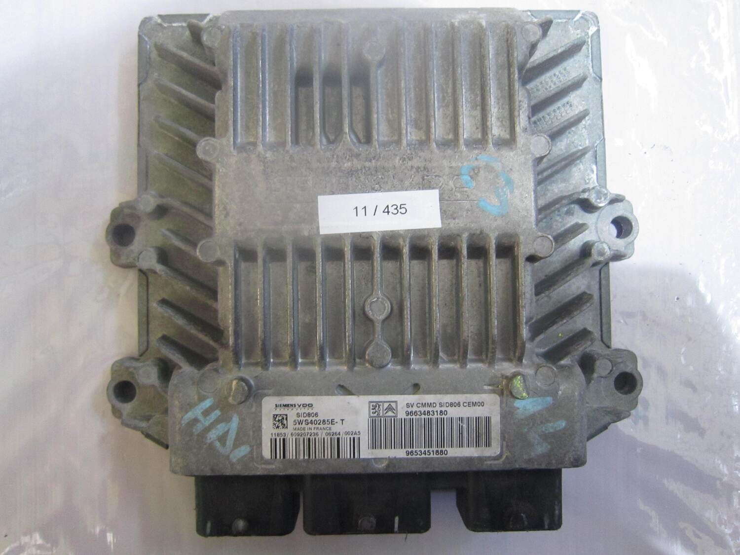 11-435 Centralina Motore Siemens 5WS40285E-T 5WS40285ET 9663483180 9653451880 SID 806 CITROEN / PEUGEOT Diesel 207 1.4