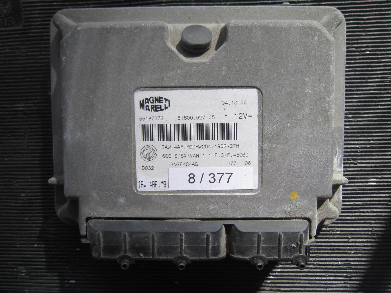8-377 Centralina Motore Magneti Marelli 55187372 61600.627.05 6160062705 IAW 4AF.M9 HW204/1902-27H ALFA ROMEO / FIAT / LANCIA Benzina 600 1.1