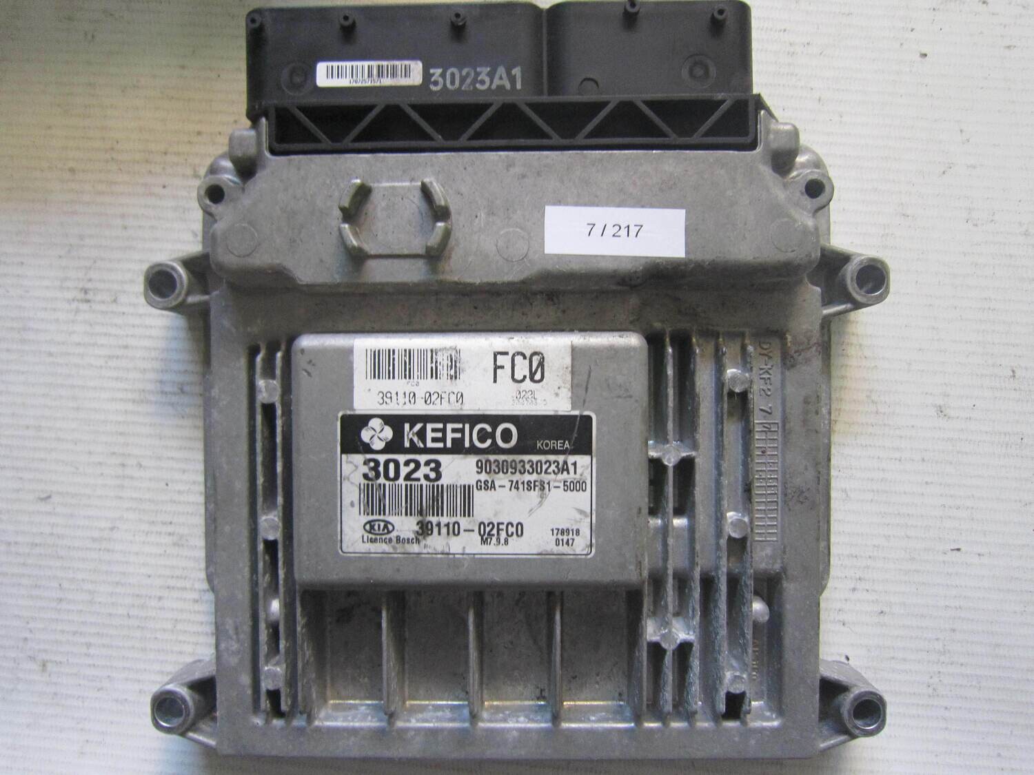 7-217 Centralina Motore Kefico 39110-02FC0 3911002FC0 3023 GSA-741SFS1-5000 KIA Benzina PICANTO 1.1