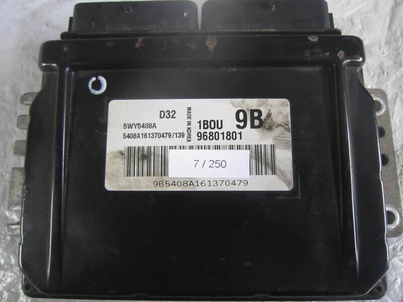 7-250 Centralina Motore Chevrolet 5WY5408A 96801801 1BOU 9B Benzina MATIZ