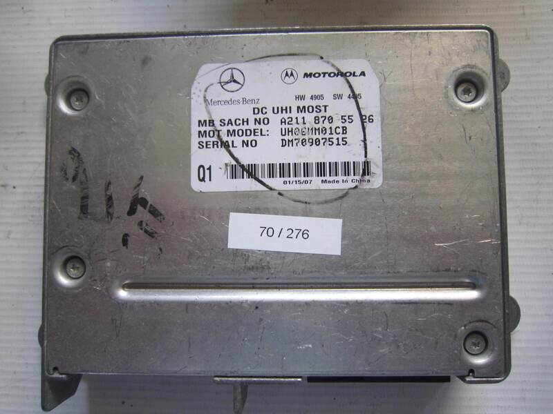 70-276 Centralina Bluetooth Motorola A211 870 55 26 A2118705526 UH06MM01CB HW 4905 SW 4405 MERCEDES BENZ VARIE