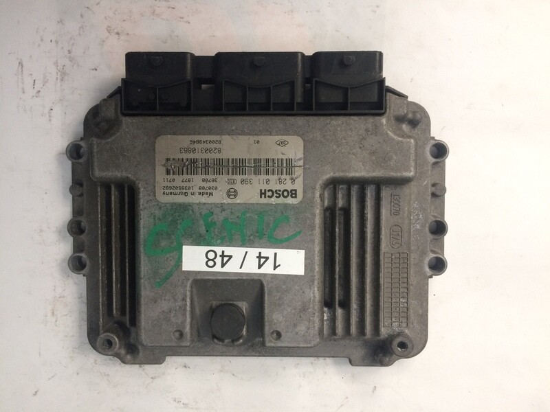 14-48 Centralina Motore Bosch 0281011390 0 281 011 390 8200310863 8200310863 1039S02682  8200349846 8200349846   RENAULT  MEGANE SCENIC 1.9 DCI