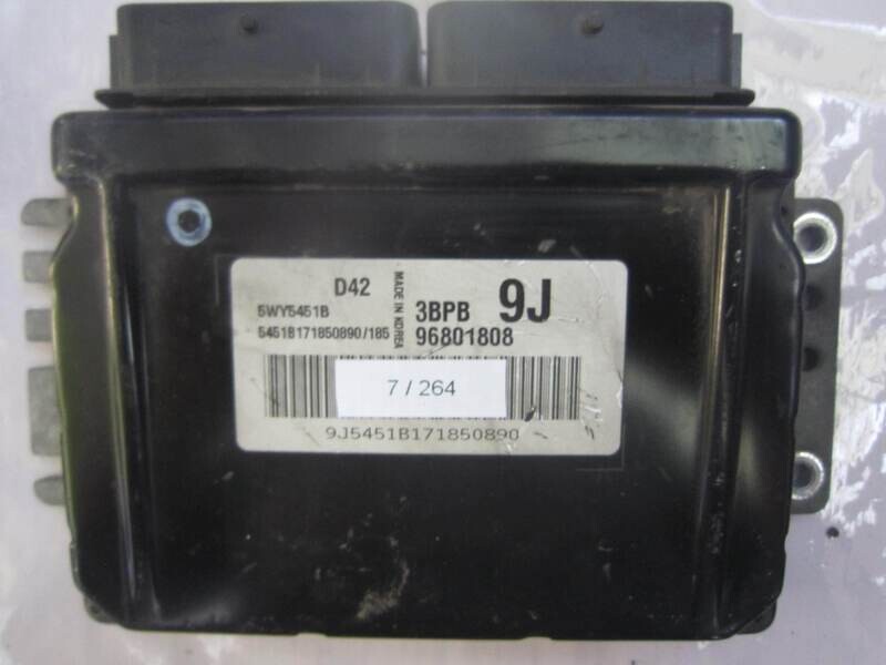 7-264 Centralina Motore Chevrolet 5WY5451B 96801808 3BPB 9J D42 Benzina VARIE 1.0