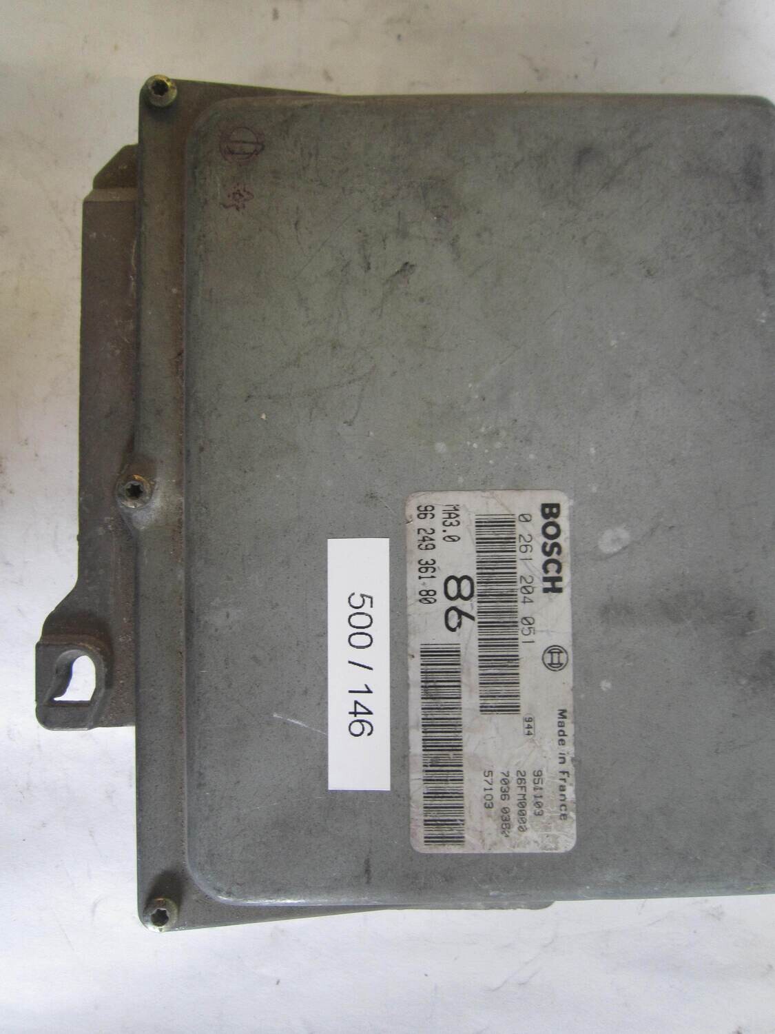 500-146 Centralina Motore Bosch 0261204051 0 261 204 051 96 249 361 80 9624936180 26FM0000  MA3.0 MA30   CITROEN / PEUGEOT  106  1.0