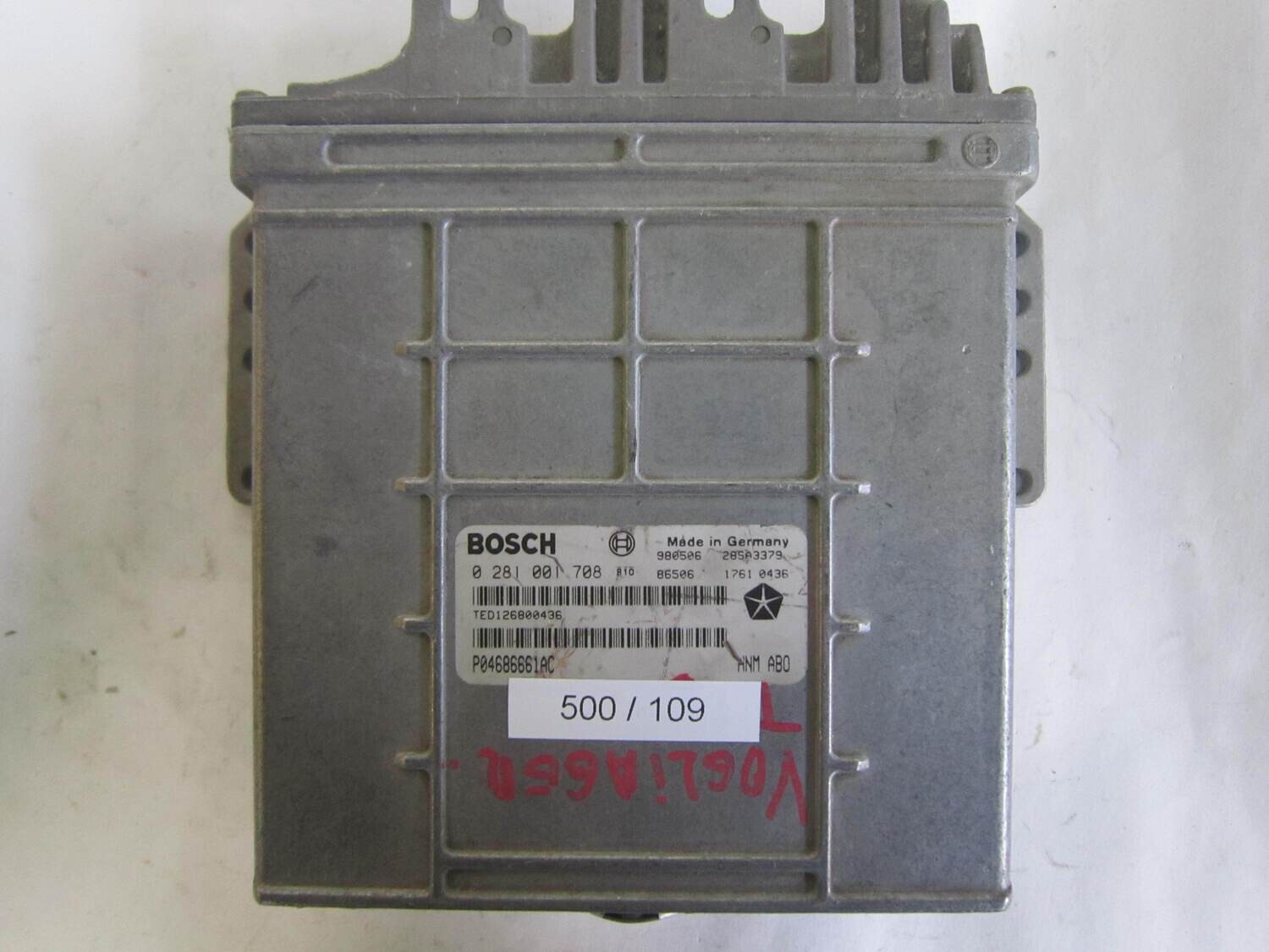 500-109 Centralina Motore Bosch 0281001708 0 281 001 708 P04686661AC  28SA3379      CHRYSLER  VOYAGER 2.5 TDI