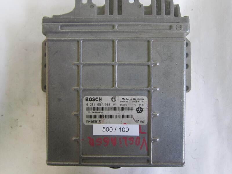 500-109 Centralina Motore Bosch 0281001708 0 281 001 708 P04686661AC  28SA3379      CHRYSLER  VOYAGER 2.5 TDI