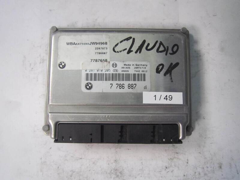 1-49 Centralina Motore Bosch 0 281 010 205 0281010205 7 786 887 7786887 28RTE718 BMW Diesel SERIE 3 320 2.0