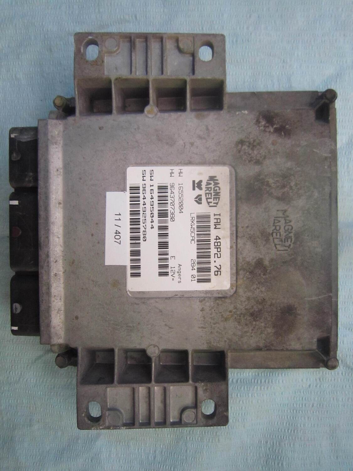 11-407 Centralina Motore Magneti Marelli IAW 48P2.76 IAW48P276 HW 16552004 HW16552004 SW 16795044 HW 9643707380 SW 9644925780 CITROEN / PEUGEOT Benzina 206 1.6