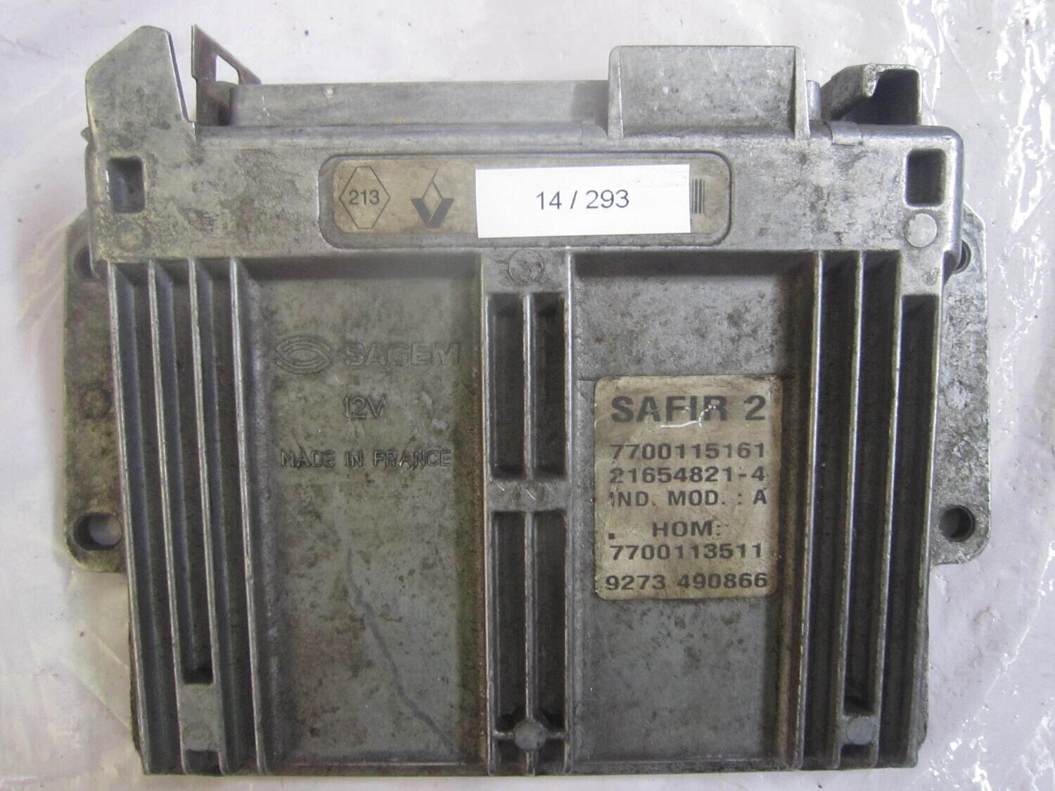 14-293 Centralina Motore Sagem SAFIR 2 SAFIR2 7700115161 21654821-4 7700113511   RENAULT Benzina CLIO 1.2