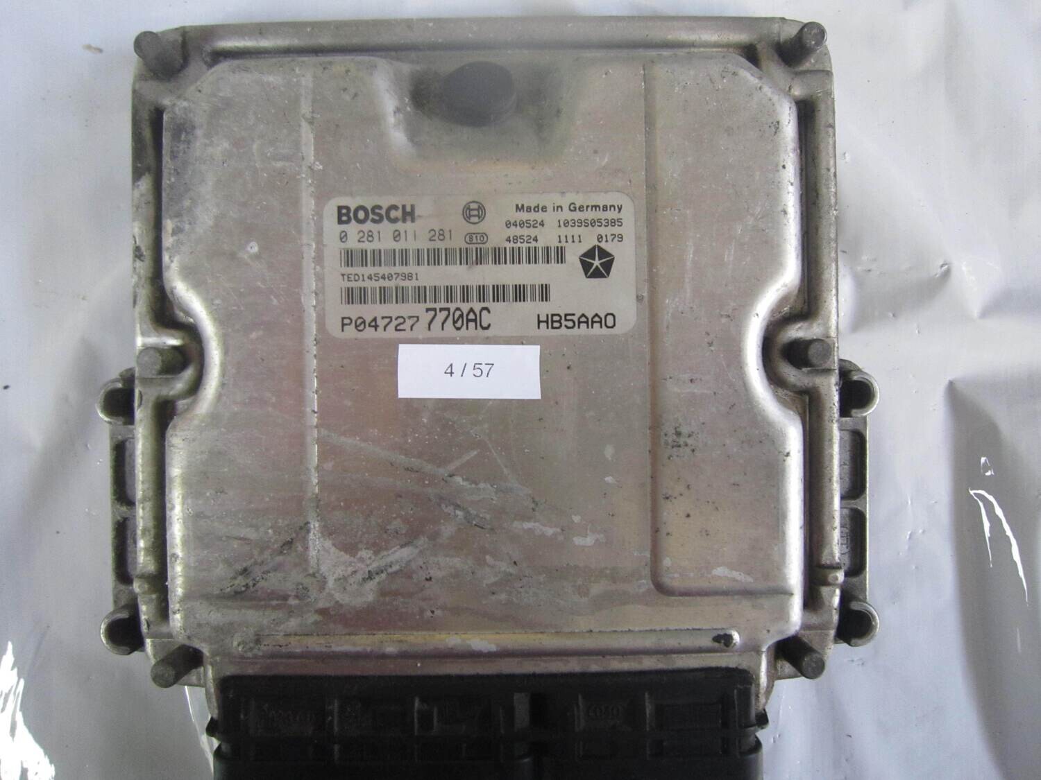 4-57 Centralina Motore Bosch 0 281 011 281 0281011281 P04727 770AC P04727770AC 1039S05385 HB5AA0 CHRYSLER Diesel VARIE