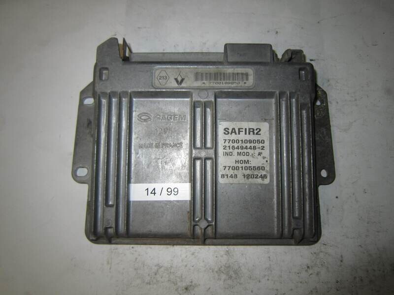 14-99 Centralina Motore Sagem  SAFIR2 7700109050 7700109050 21649448-2 216494482 HOM 7700105560 HOM7700105560   RENAULT  CLIO 1.2