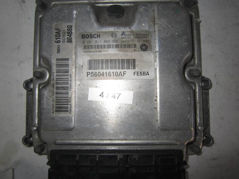 4-47 centralina motore bosch 0 281 011 063 p56041610ad 1039s00571   jeep grand cherokee