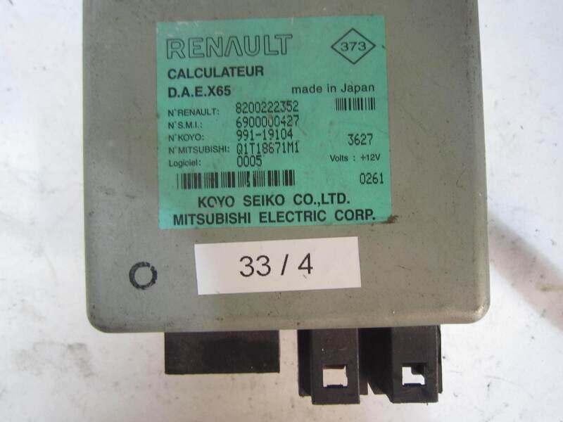 33-4 Centralina Servosterzo / Angolo Sterzata Koyo 8200222352 6900000427 991-19104 Q1T18871M1 RENAULT Diesel CLIO 1.5