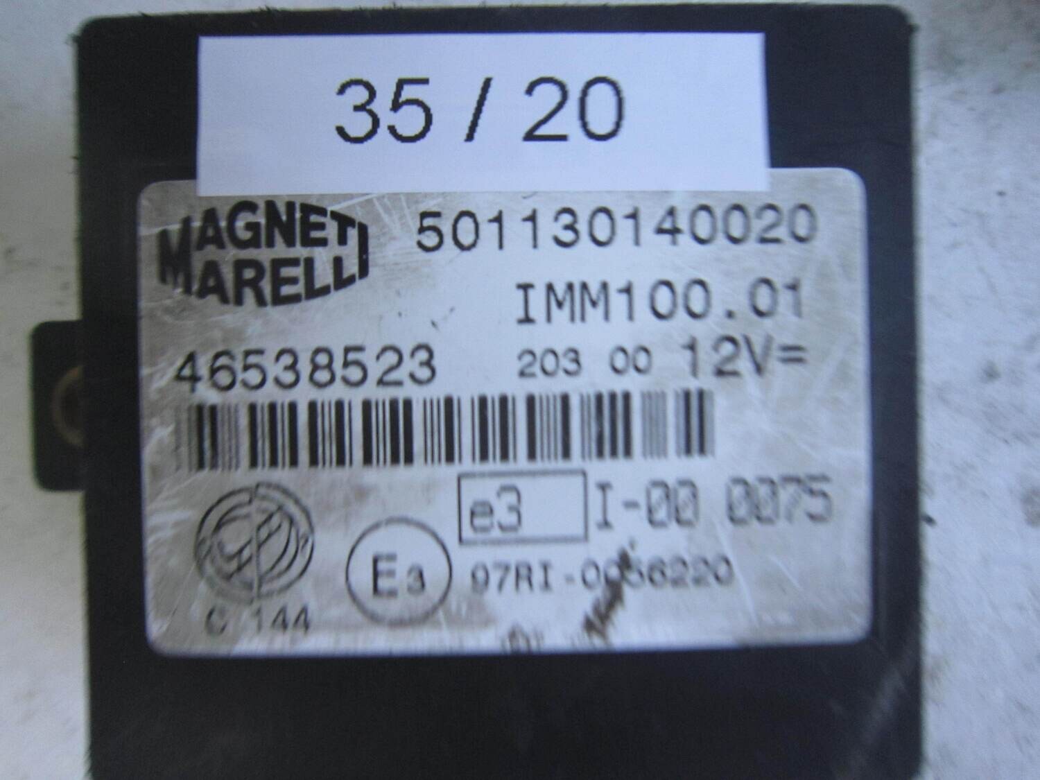 35-20 Centralina Immobilizer Magneti Marelli 46538523 IMM100.01 IMM10001 ALFA ROMEO / FIAT / LANCIA Generica MULTIPLA