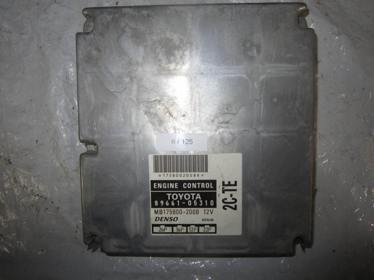 6-125 Centralina Motore Denso 89661-05310 8966105310 MB175800-2008 MB1758002008 2C-TE TOYOTA Diesel AVENSIS