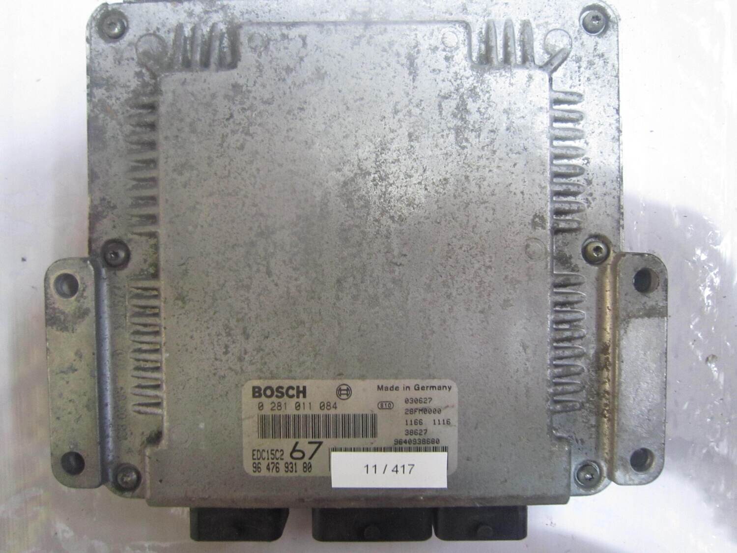 11-417 Centralina Motore Bosch 0 281 011 084 0281011084 9647693180 28FM0000 EDC15C2 9640938680 CITROEN / PEUGEOT Diesel XSARA PICASSO 2.0
