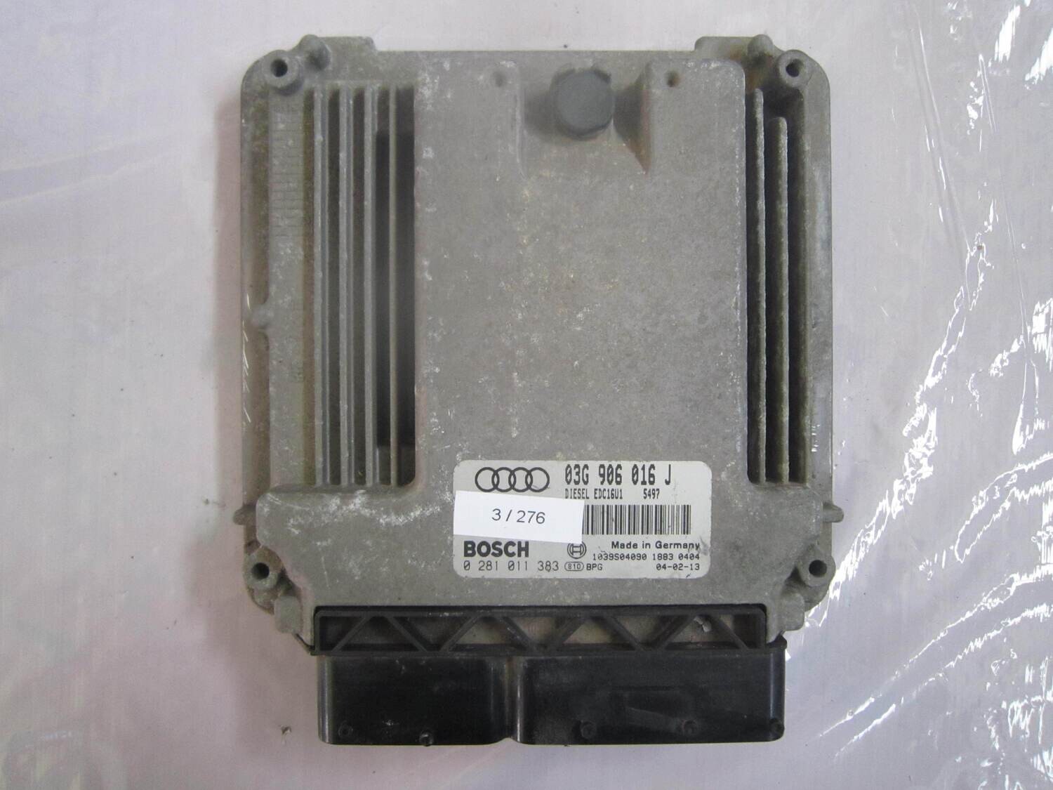 3-276 Centralina Motore Bosch 0 281 011 383 0281011383 03G 906 016 J 03G906016J 1039S04090 EDC16U1 AUDI Diesel A 3