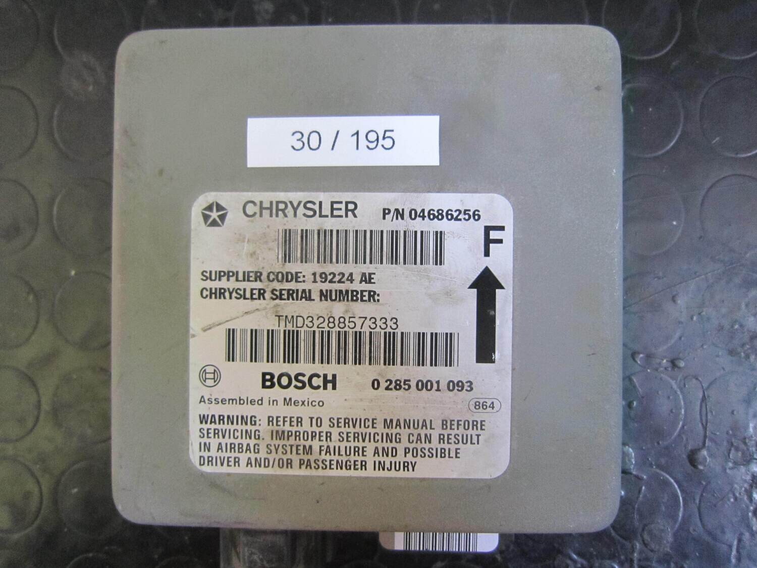 30-195 Centralina Airbag Bosch 0 285 001 093 0285001093 4686256 CHRYSLER VOYAGER