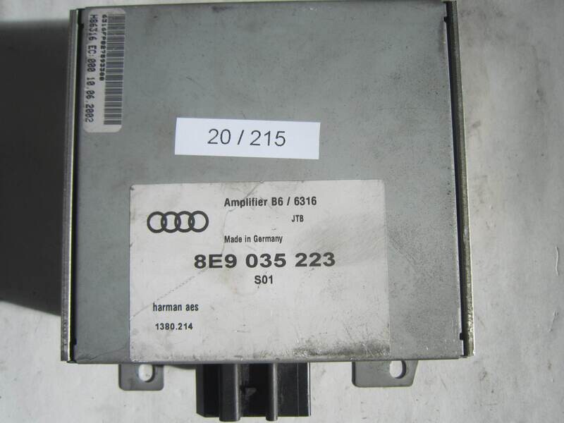 20-215 Amplificatore Audio Harman 8E9 035 223 8E9035223 B6 / 6316 B66316 S01 1380.214 AUDI Generica A 4