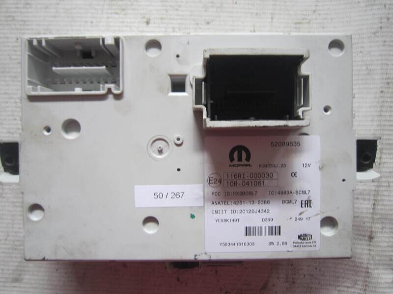 50-267 Body Computer Mopar 52089835 BCM330J.23 BCM330J23 4251-13-5386 ALFA ROMEO / FIAT / LANCIA VARIE