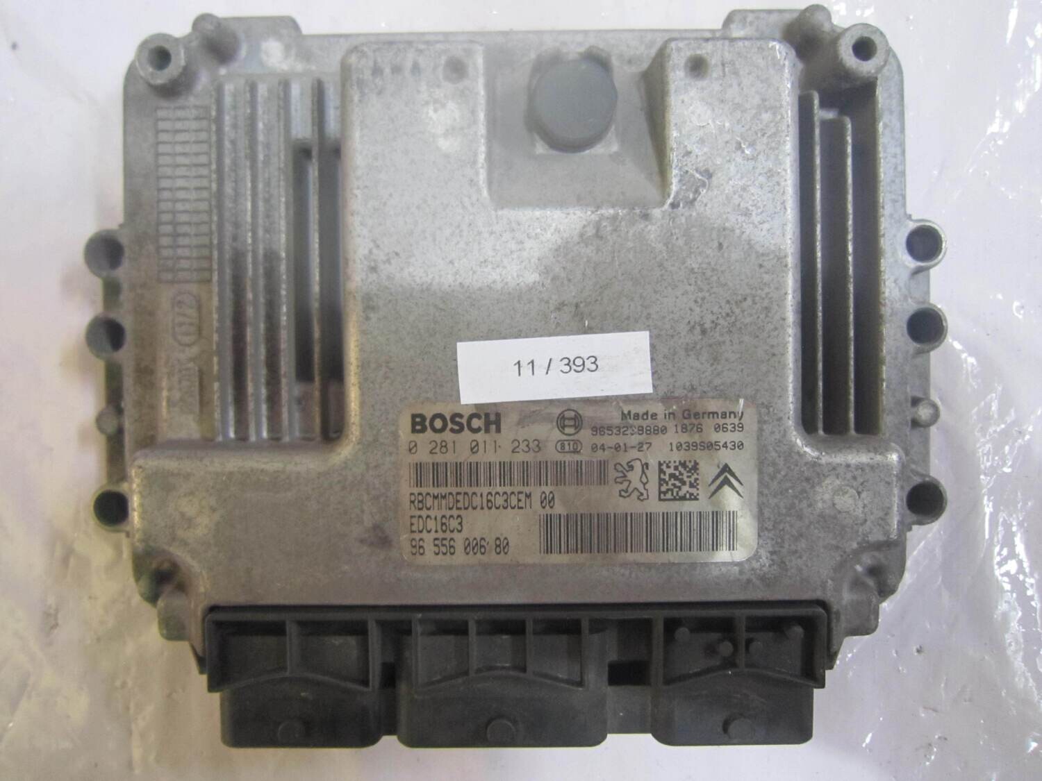 11-393 Centralina Motore Bosch 0 281 011 233 0281011233 96 556 006 80 9655600680 1039S05430 EDC16C3 CITROEN / PEUGEOT Diesel VARIE 1.6
