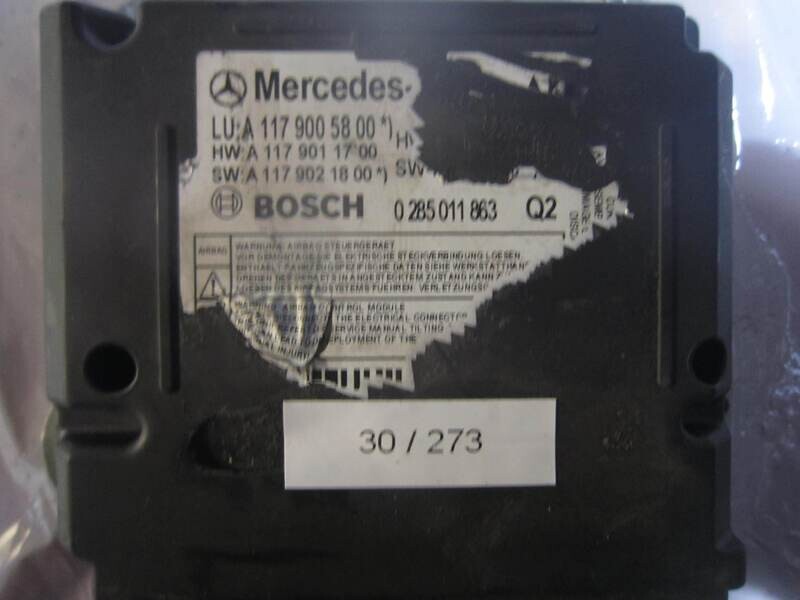 30-273 Centralina Airbag Bosch 0 285 011 863 0285011863 A 117 900 58 00 A1179005800 A 117 901 17 00 A 117 902 18 00 Mercedes CLASSE A