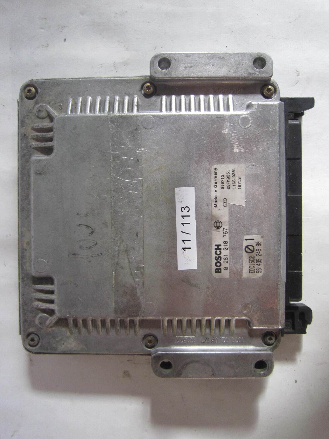 11-113 Centralina Motore Bosch 0281010767 0 281 010 767 96 435 249 80 9643524980 28FM0351  EDC15C2    CITROEN / PEUGEOT  206 2.0 HDI