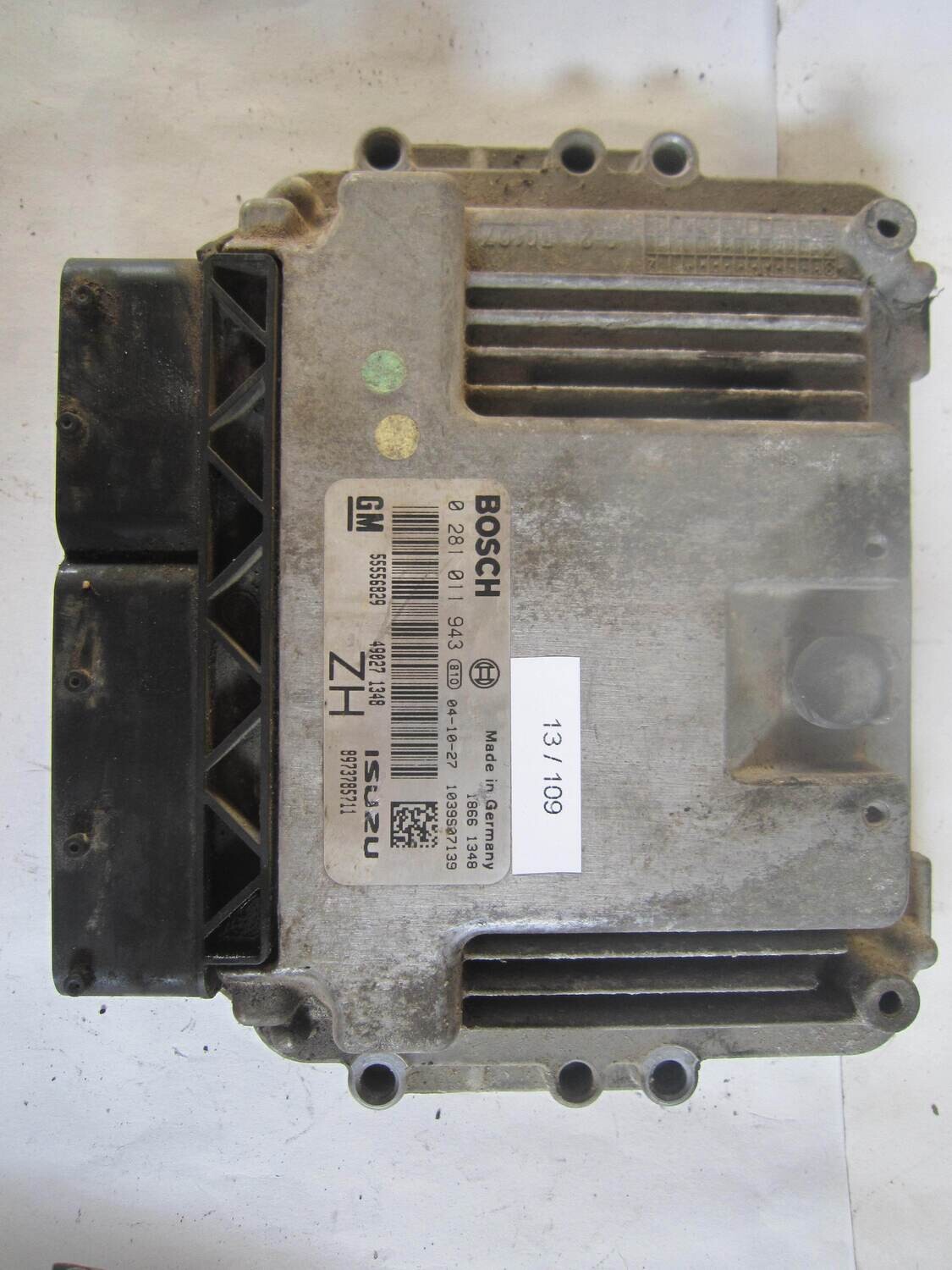 13-109 Centralina Motore Bosch 0 281 011 943 0281011943 1039S07139 8973785711 OPEL Diesel ASTRA 1.7