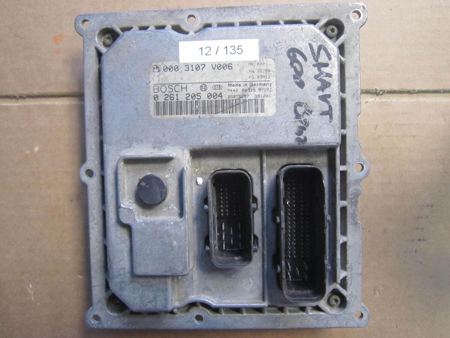 12-135 Centralina Motore Bosch 0 261 205 004 0261205004 000 3107 V006 0003107V006 26RT5257 SMART Benzina FORTWO 450 0.6