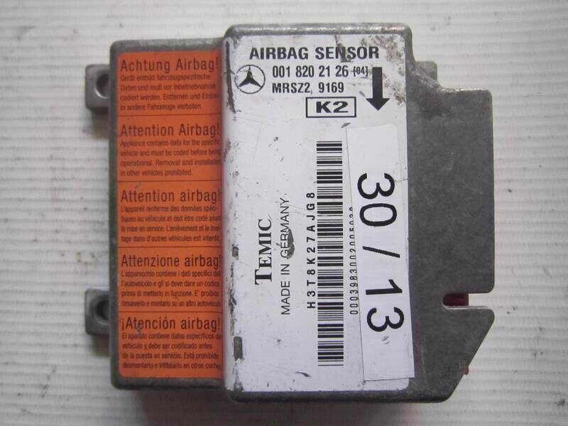 30-13 Centralina Airbag Temic 001 820 21 26 0018202126 MRSZ2 9169 K2 MRSZ29169K2 Mercedes CLASSE E