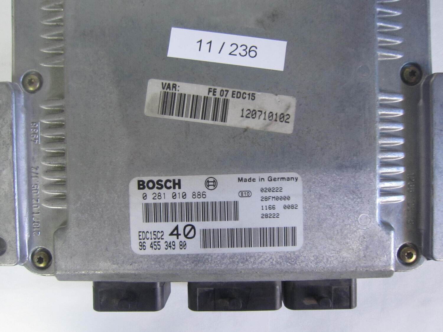 11-236 centralina motore bosch 0 281 010 886 96 445 349 80 28fm0000 edc15c2 40  citroen / peugeot c 5