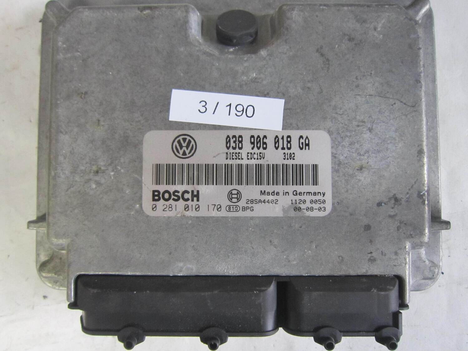 3-190 Centralina Motore Bosch 0 281 010 170 0281010170 038 906 018 GA 038906018GA 28SA4402 EDC15 VOLKSWAGEN Diesel PASSAT 1.9