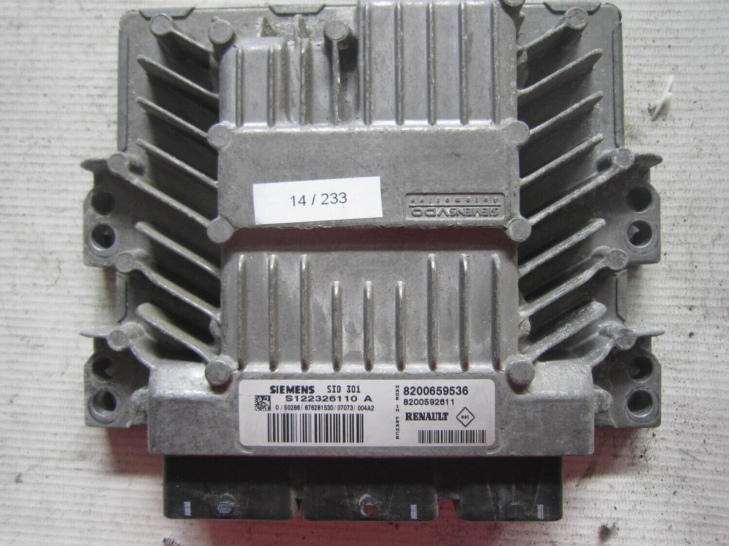 14-233 Centralina Motore Siemens S122326110 A S122326110A 8200659536 8200592611 SID301 RENAULT Diesel MEGANE 1.5