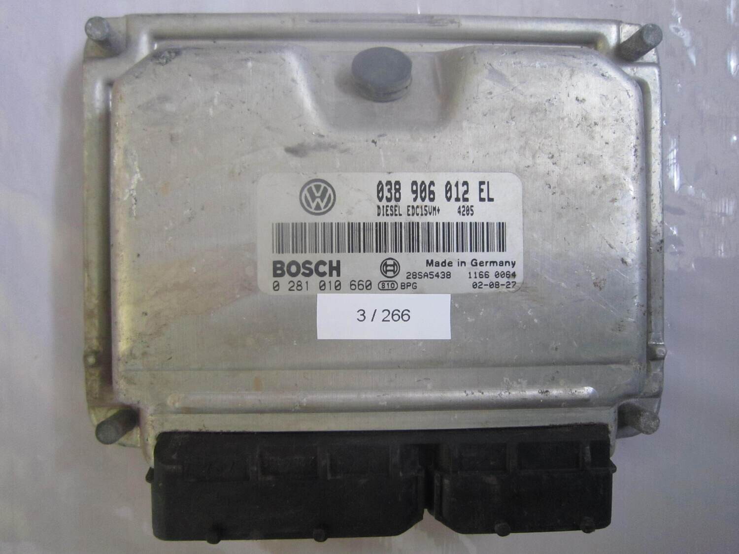 3-266 Centralina Motore Bosch 0 281 010 660 0281010660 038 906 012 EL 038906012EL 28SA5438 VOLKSWAGEN Diesel POLO