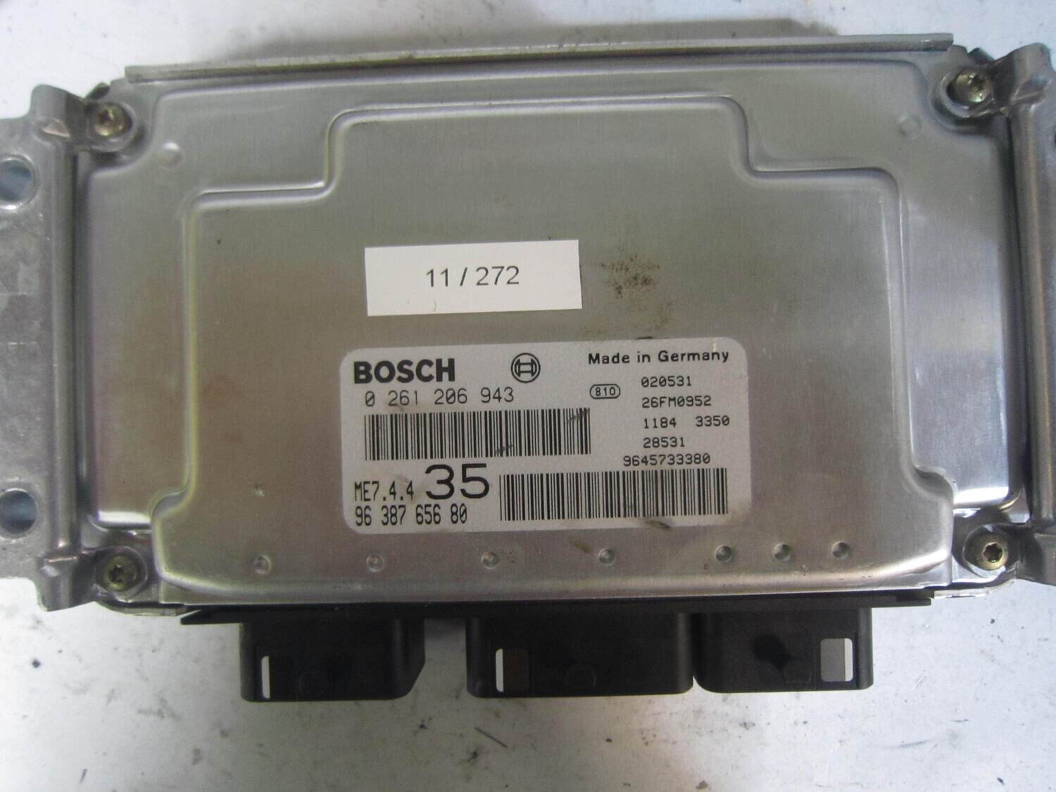 11-272 Centralina Motore Bosch 0 261 206 943 0261206943 96 474 805 80 9647480580 26FM1097 ME7.4.4 CITROEN / PEUGEOT Benzina 307 1.6