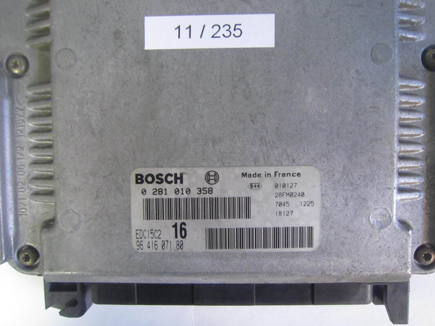 11-235 centralina motore bosch 0 281 010 358 9641607180 28fm0274 edc15c2  citroen / peugeot xsara picasso
