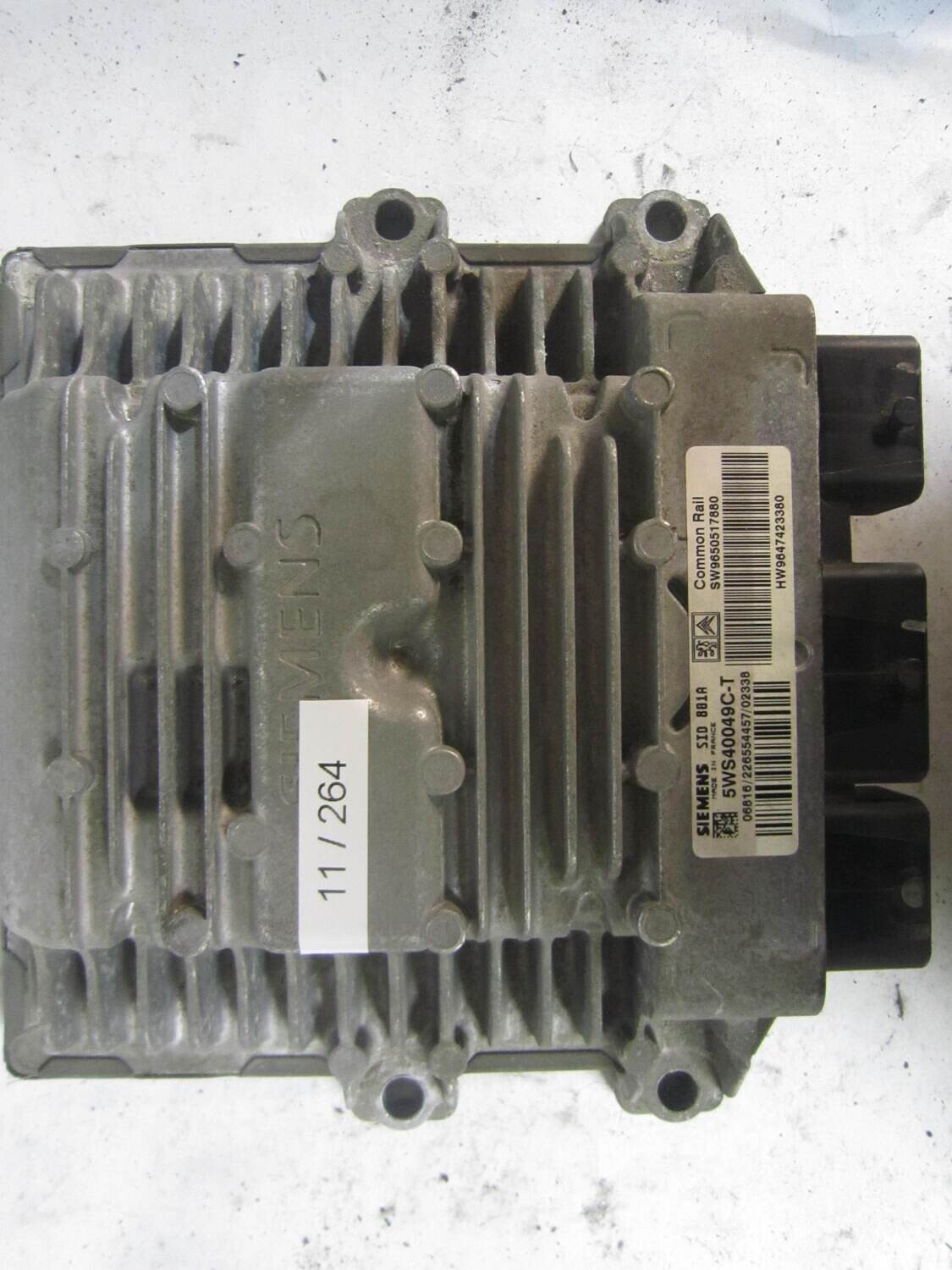 11-264 Centralina Motore Siemens 5WS40049C-T 5WS40049CT SW9650517880 SID801A HW9647423380 CITROEN / PEUGEOT Diesel BERLINGO' 2.0