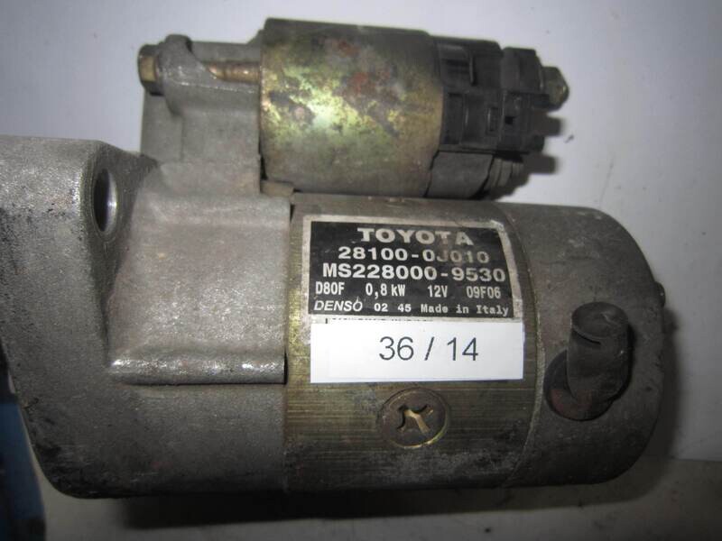 36-14 Motorino Avviamento Denso 28100-0J010 281000J010 MS228000-9530 MS2280009530 TOYOTA Generica YARIS