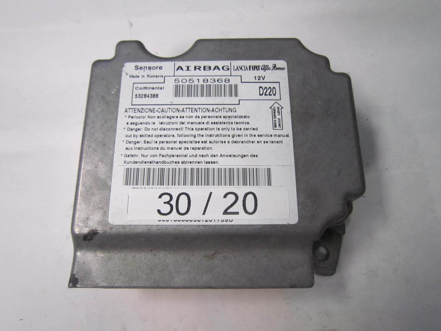 30-20 Centralina Airbag Continental 50518368 D220 53284388 ALFA ROMEO  Generica MITO