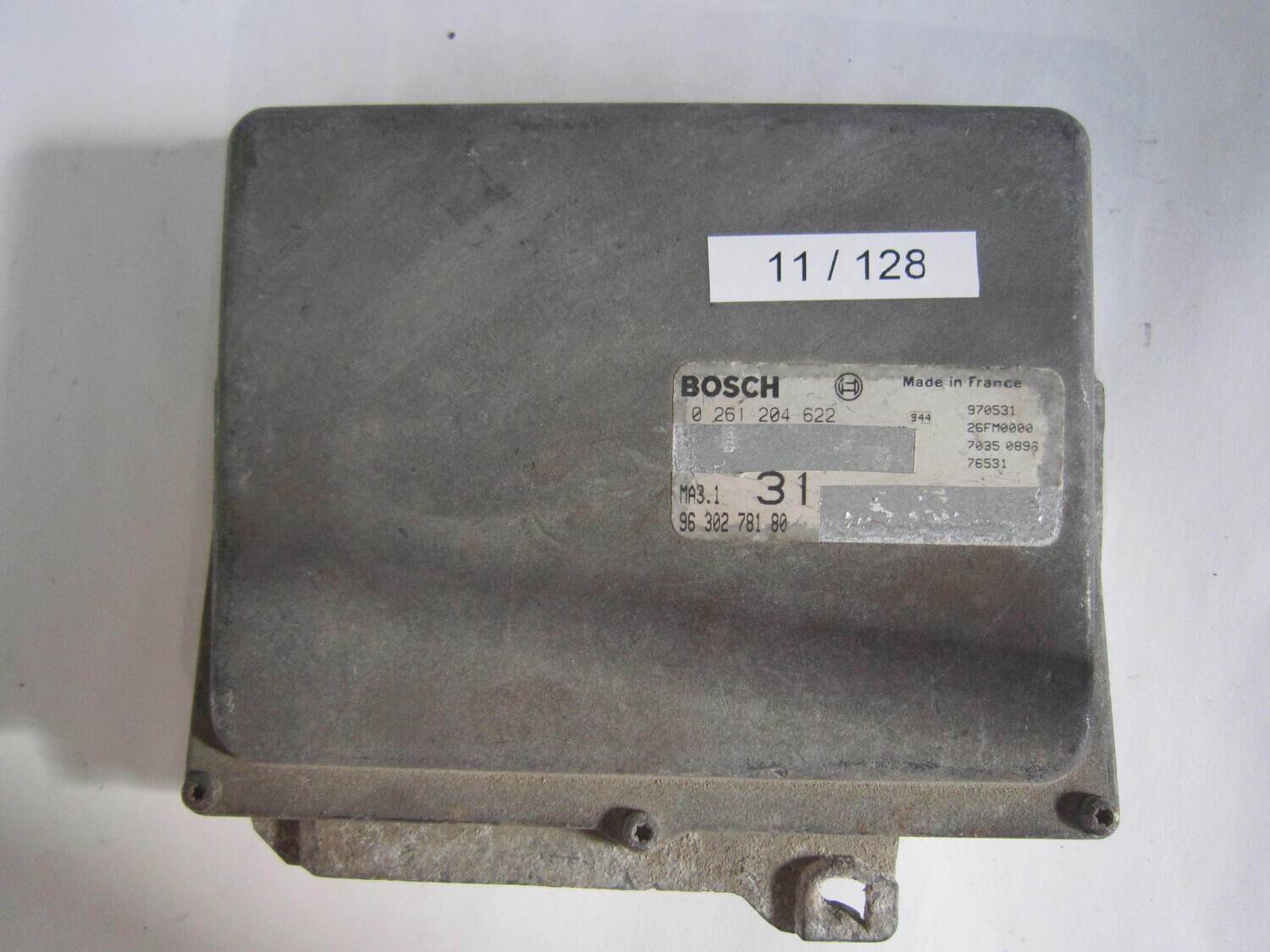 11-128 Centralina Motore Bosch 0261204622 0 261 204 622 96 302 781 80 9630278180 26FM0000      CITROEN / PEUGEOT  SAXO 1.1