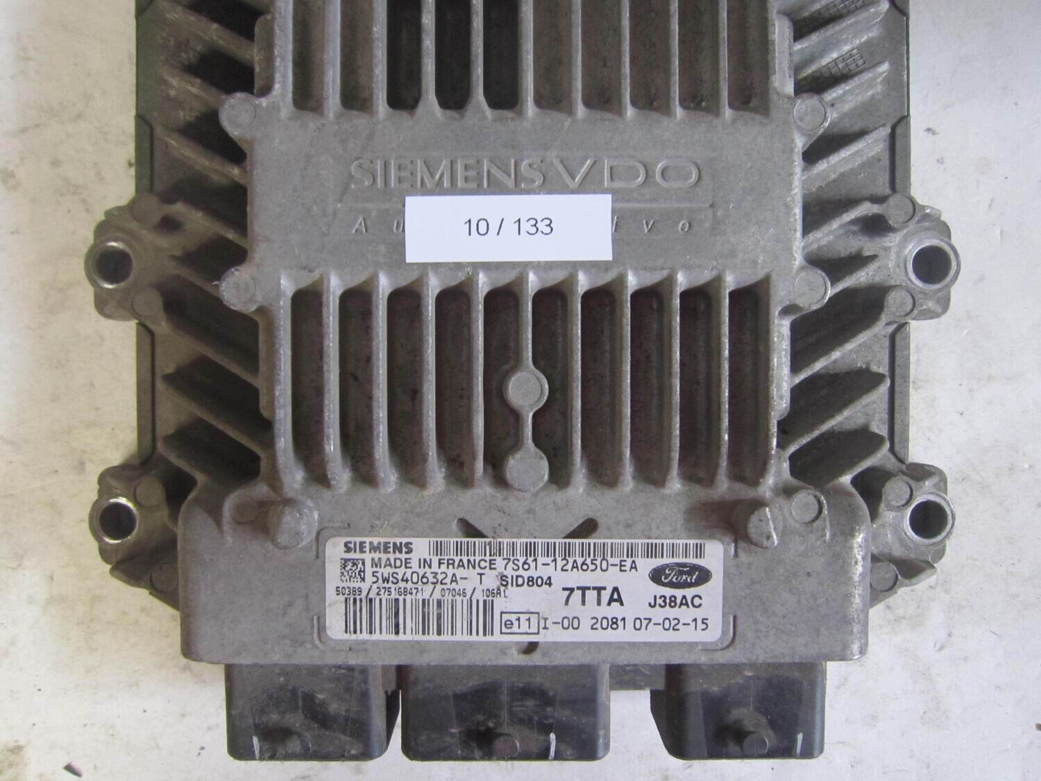 10-133 Centralina Motore Siemens 5WS40632A-T 5WS40632AT 7S61-12A650-EA 7S6112A650EA 7TTA J38AC SID 804 FORD Diesel FIESTA 1.4