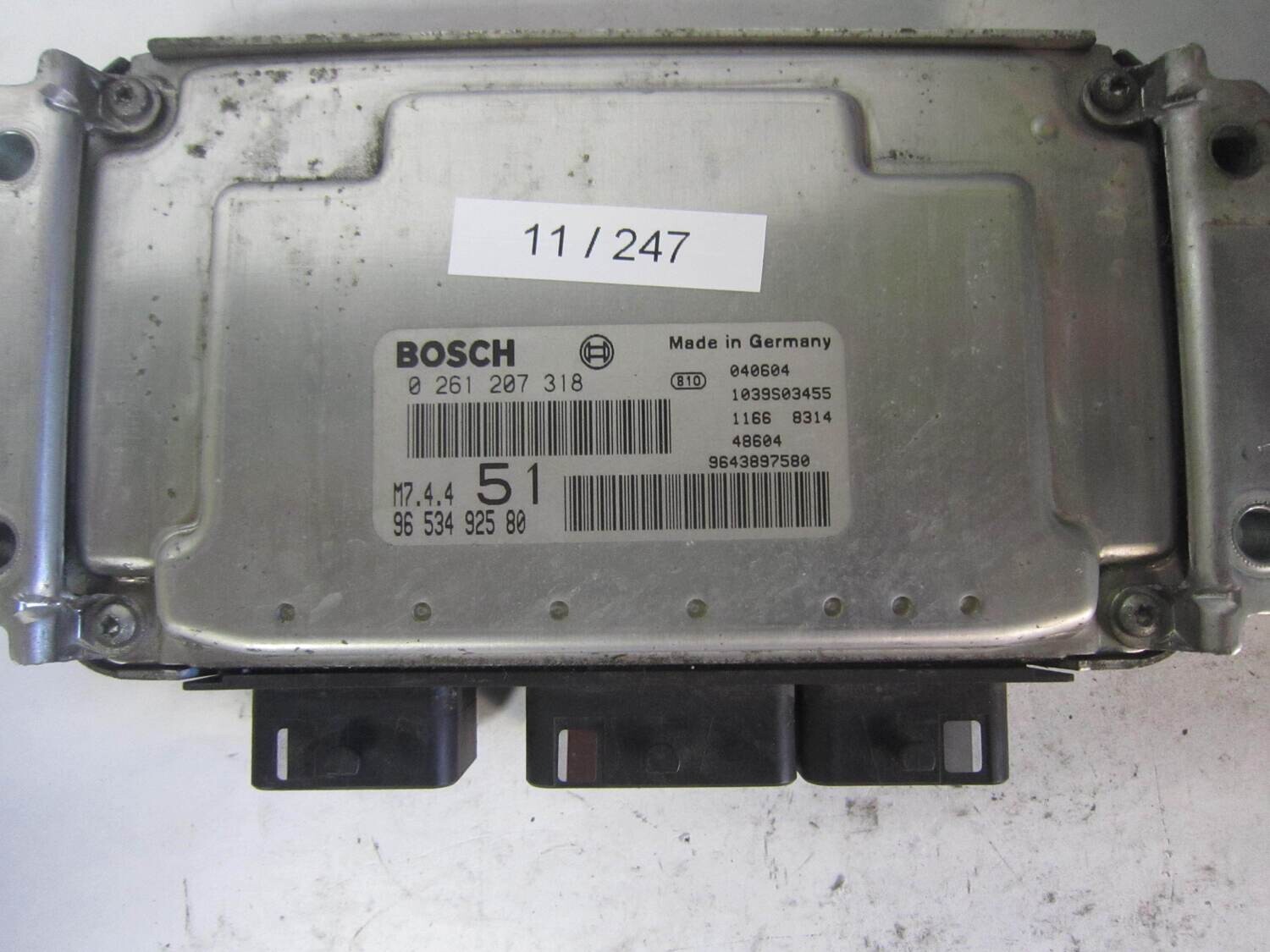 11-247 Centralina Motore Bosch 0 261 207 318 96 534 925 80 1039S03455 M7.4.4 CITROEN / PEUGEOT Benzina XSARA PICASSO 1.6