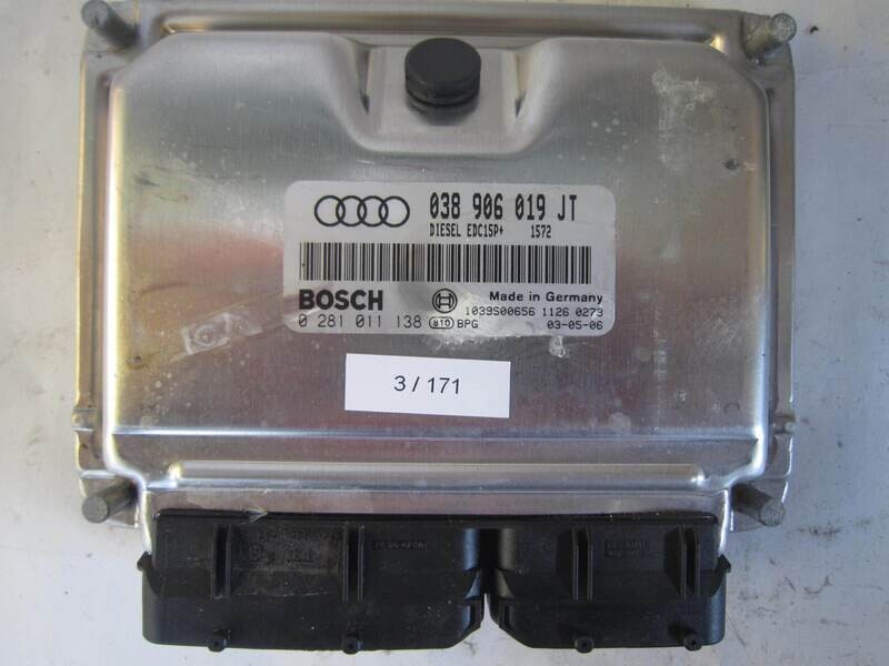 3-171 Centralina Motore Bosch 0 281 011 138 0281011138 038 906 019 JT 038906019JT 1039S00656 EDC15P AUDI Diesel A 4 1.9