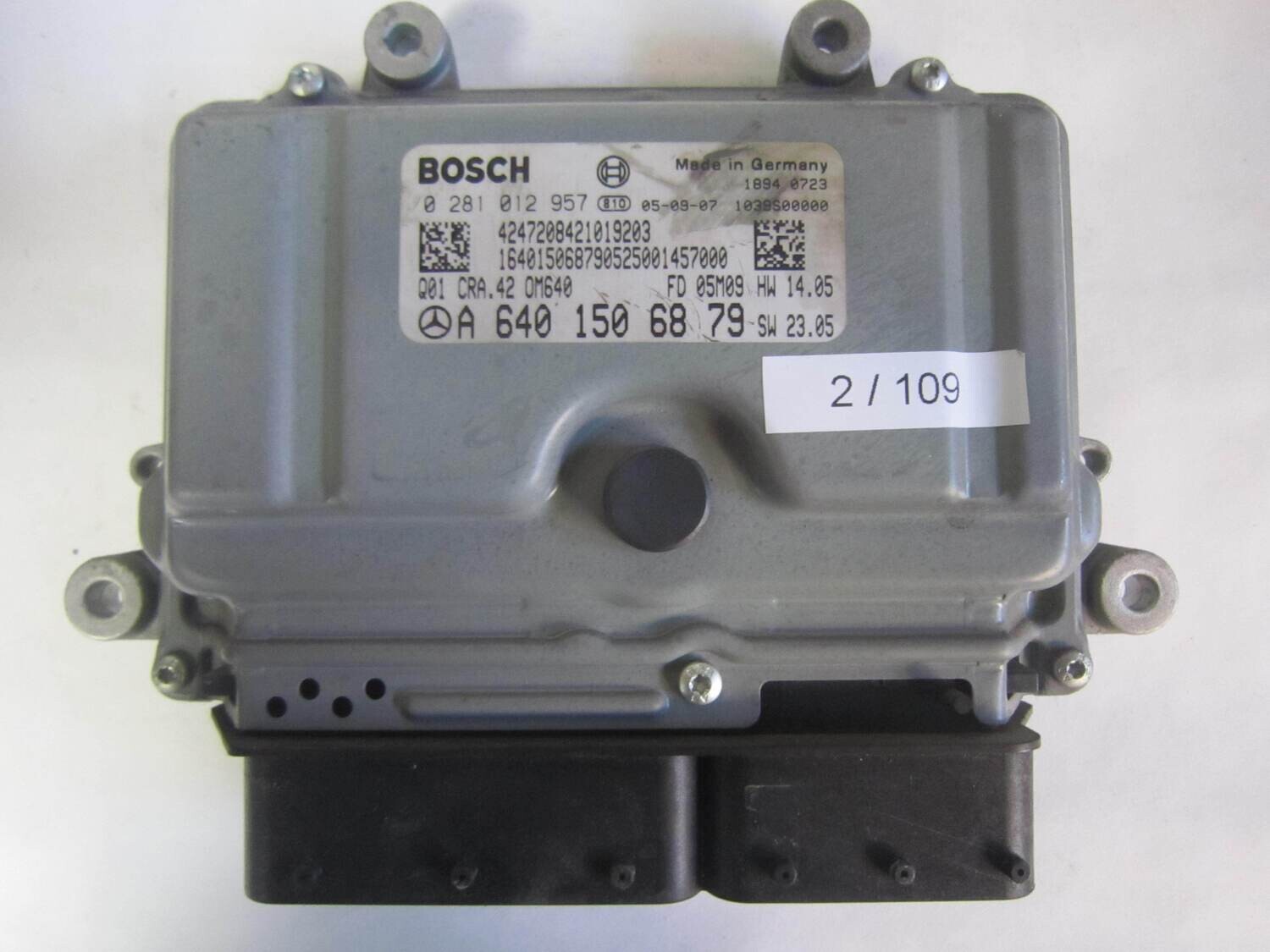 2-109 Centralina Motore Bosch 0 281 012 957 0281012957 A 640 150 68 79 A6401506879 1039S00000 Q01 CRA.42 OM640 HW 14.05   SW 23.05 MERCEDES BENZ Diesel CLASSE  B