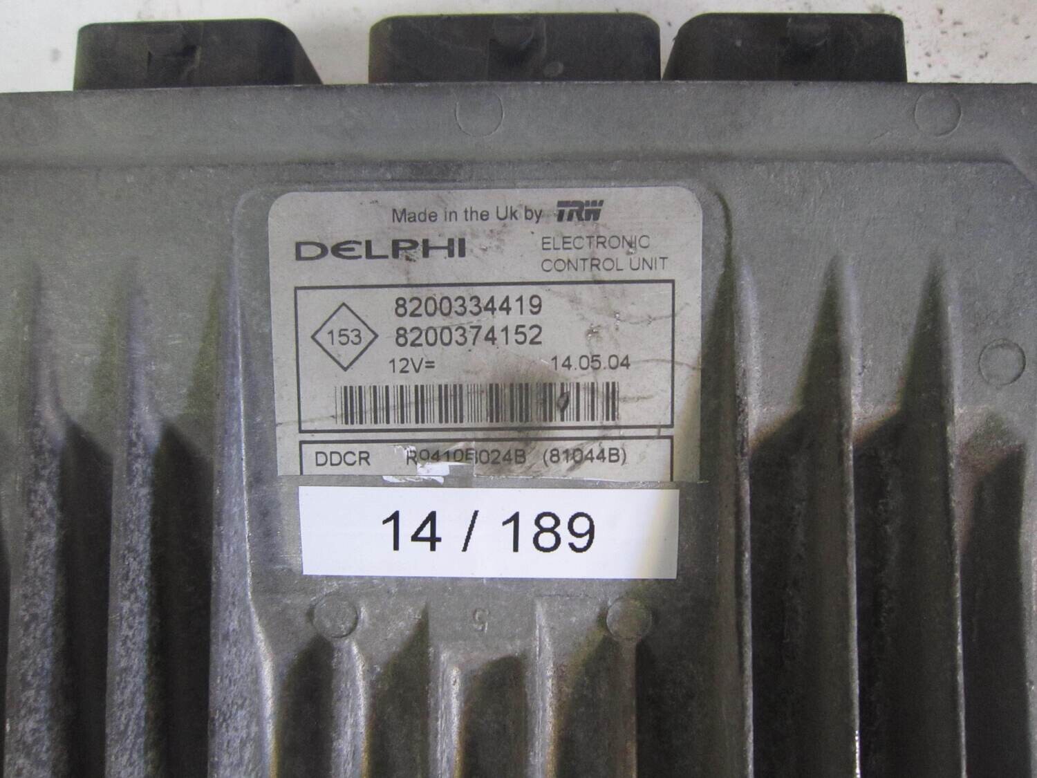 14-189 centralina motore delphi r0410b024b 8200334419 8200374152 81044b  renault megane