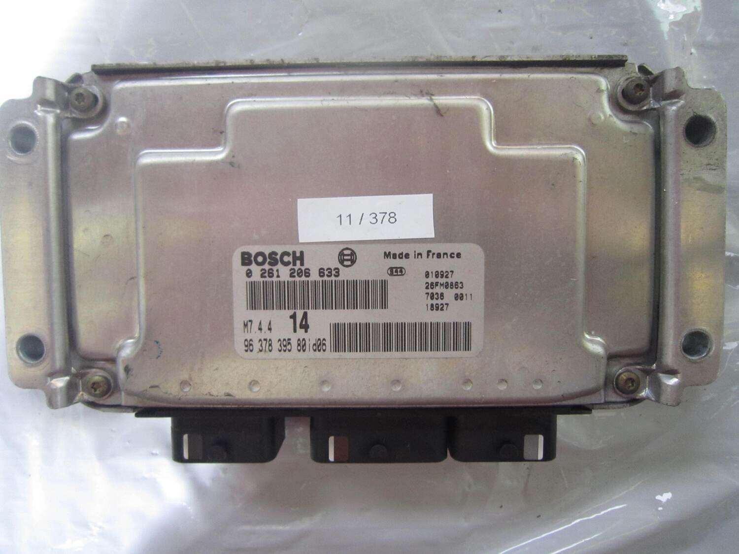 11-378 Centralina Motore Bosch 0 261 206 633 0261206633 9637839580 26FM0863 ME7.4.4 CITROEN / PEUGEOT Benzina XSARA PICASSO 1.6