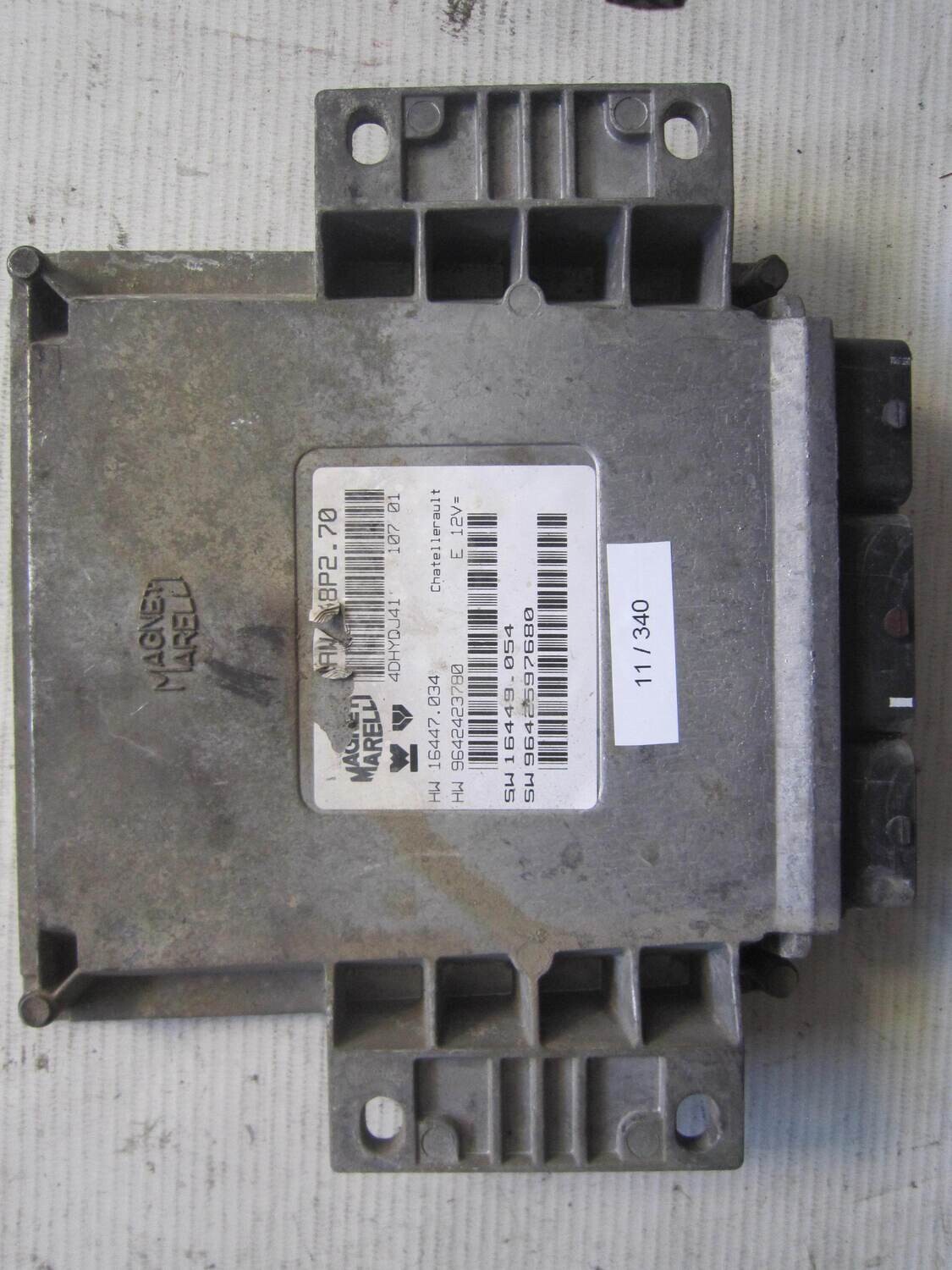 11-340 Centralina Motore Magneti Marelli HW 9642423780 HW9642423780 16449054 IAW 48P2.70 SW 9642597680 CITROEN / PEUGEOT Benzina C 3 1.1