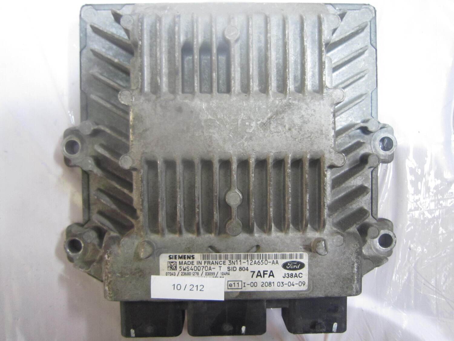 10-212 Centralina Motore Siemens 5WS40070A-T 5WS40070AT 3N11-12A650-AA 3N1112A650AA 7AFA J38AC SID 804 FORD Diesel FIESTA 1.4