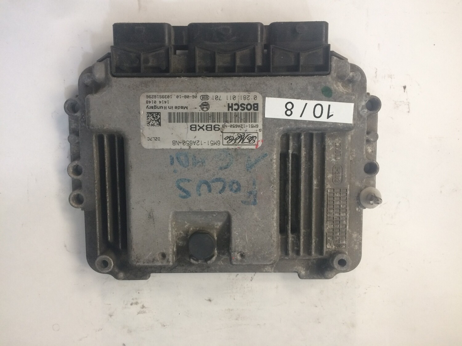 10-8 Centralina Motore Bosch 0281011701 0 281 011 701 6M51-12A650-NB 6M5112A650NB 1039S16296      FORD  FOCUS 1.6 TDCI
