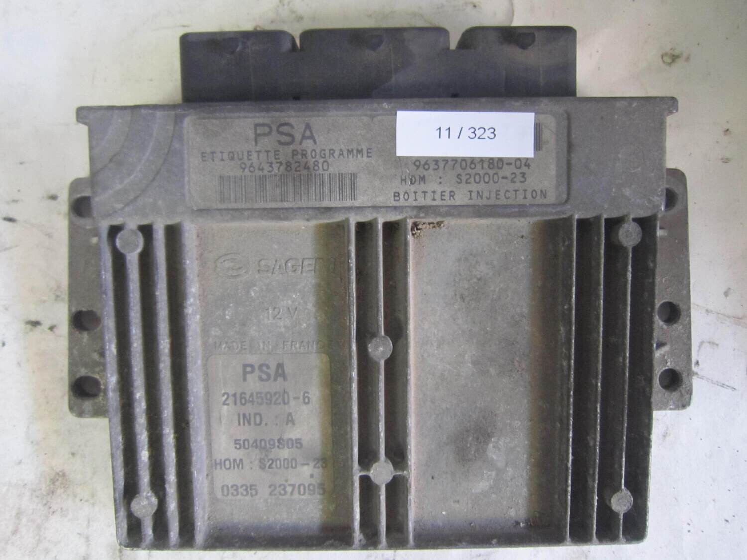 11-323 Centralina Motore Sagem 21645920-6 216459206 50409S04 9643782480 9637706180 CITROEN / PEUGEOT Diesel 206